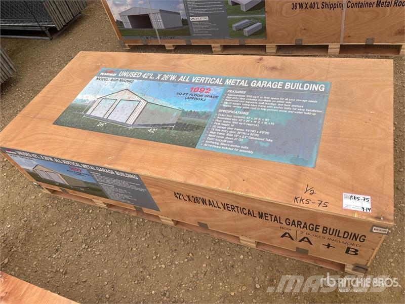 AGR-MS2642 26 ft x 42 ft Metal Garage Storage Buil Stalen constructies