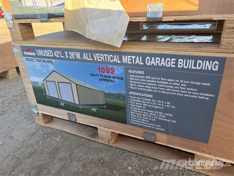 AGR-MS2642 26 ft x 42 ft Metal Garage Storage Buil Steel frame buildings