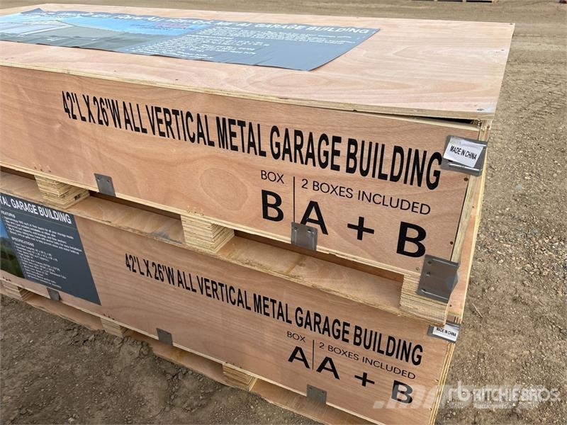  AGR-MS2642 26 ft x 42 ft Metal Garage Storage Buil Stahlrahmenaufbauten