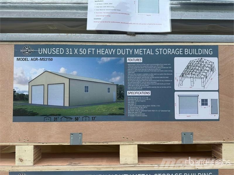  AGR-MS3150 Metal Storage Building (Unused) Hangar