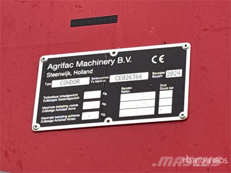 Agrifac Condor Endurance 160 ft 4x4 High Clearance Self-Pr رشاشات ذاتية الحركة