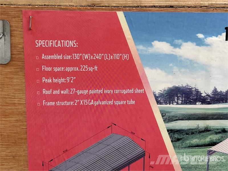Agriquip CP1220 12 ft x 20 ft x 9 ft Carport (Unus Čelični okviri za građevine