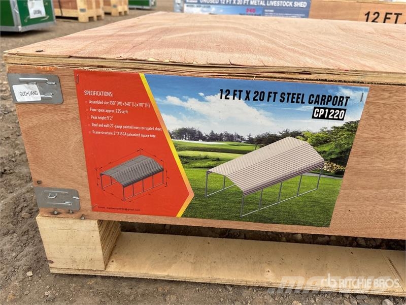 Agriquip CP1220 12 ft x 20 ft Carport (Unused) Stahlrahmenaufbauten