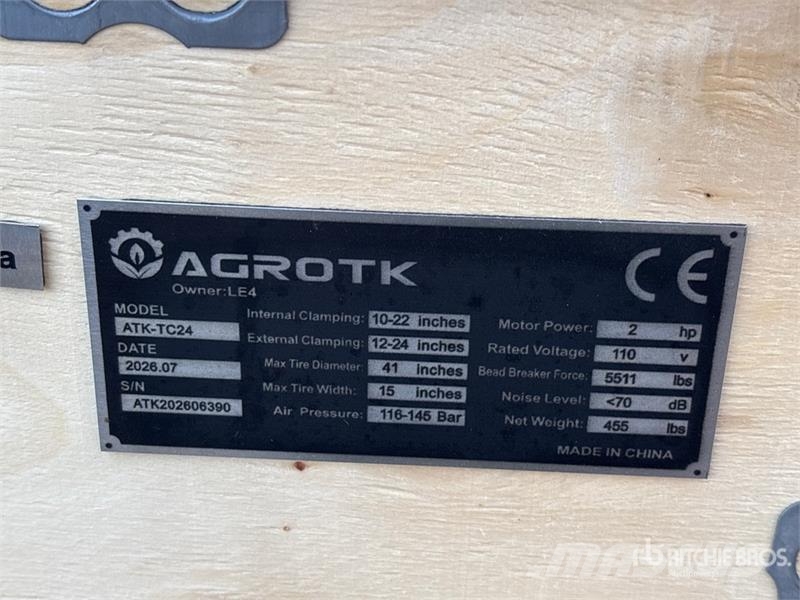 AGT ATK-TC24 Tire Changer (Unused) Construção - Outros
