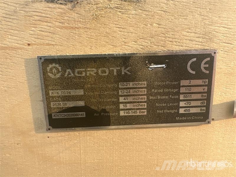 AGT ATK-TC24 Tire Changer (Unused) Otros