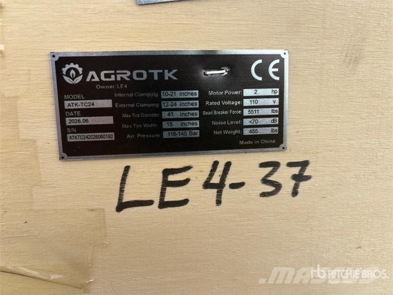 AGT ATK-TC24 Tire Changer (Unused) Stavebnictví - ostatní