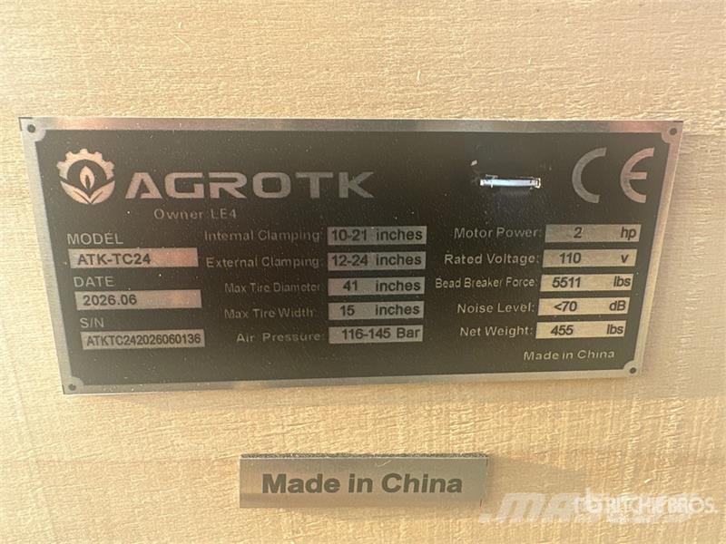 AGT ATK-TC24 Tire Changer (Unused) Otros