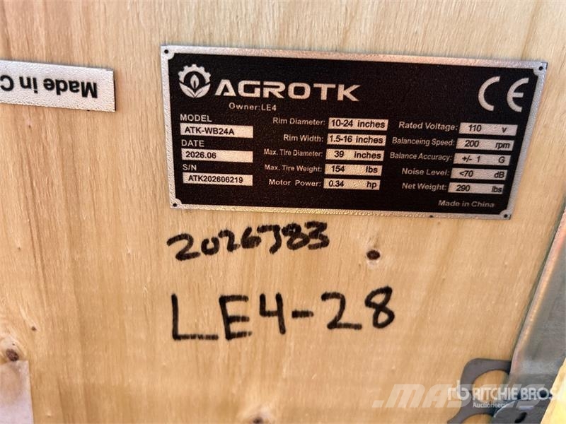 AGT ATK-WB24A Wheel Balancer (Unused) 기타 부품  