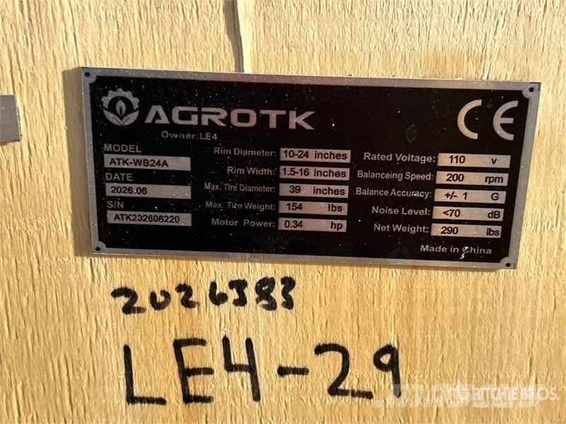 AGT ATK-WB24A Wheel Balancer (Unused) 기타 부품  