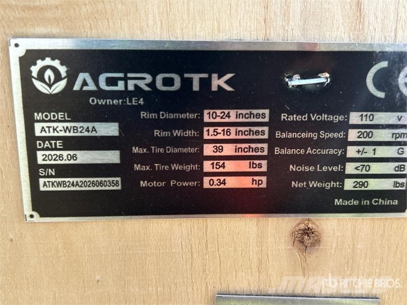 AGT ATK-WB24A Wheel Balancer (Unused) Inne akcesoria
