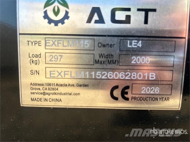 AGT EXFLM115 45 in Excavator Flail Mower (Unused) Maaiers