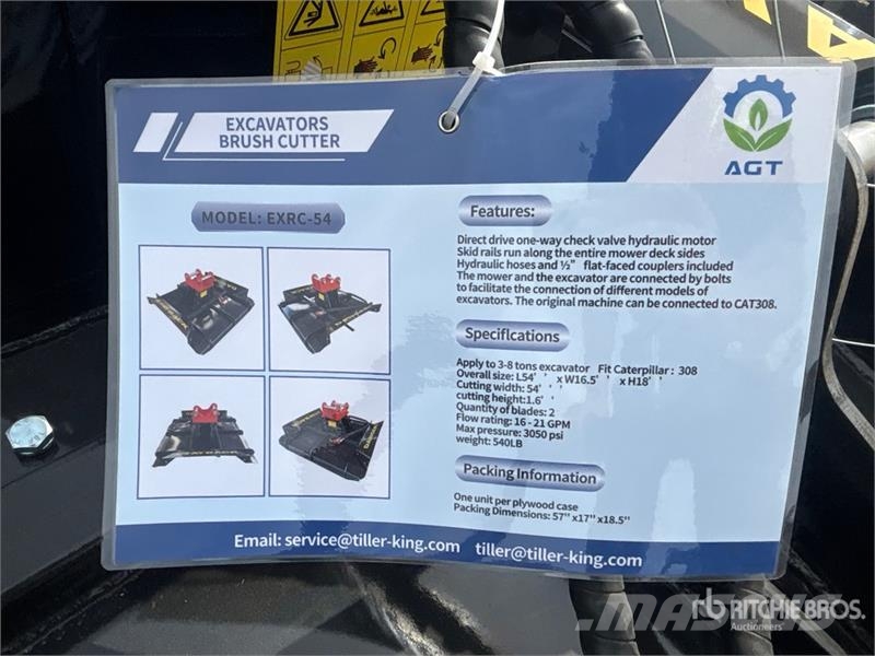 AGT EXRC54 54 in Excavator Brush Cutter - Fits Cat 308 Overige componenten