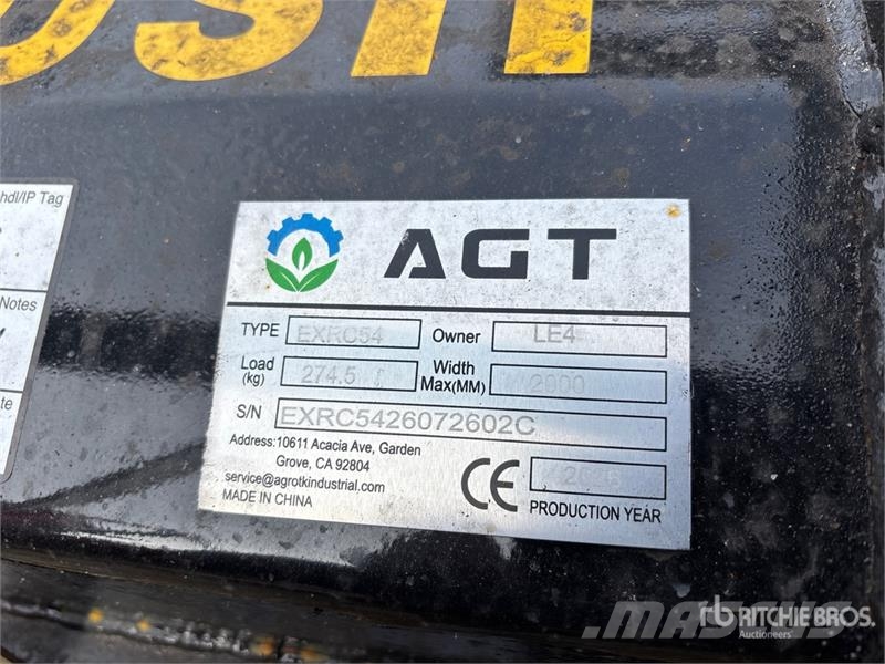 AGT EXRC54 54 in Excavator Brush Cutter - Fits Cat 308 Otros componentes