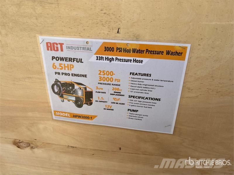 AGT HPW3000-1 Pressure Washer (Unused) Lavadoras de baja presión