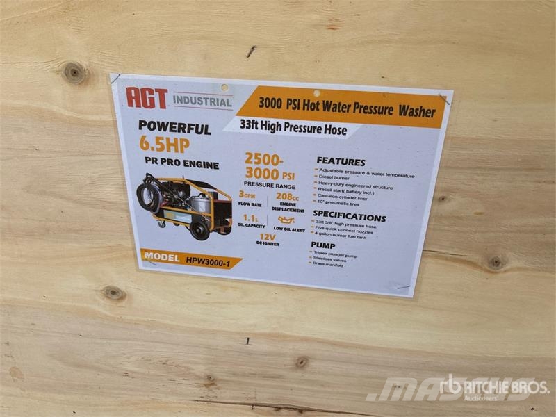 AGT HPW3000-1 Pressure Washer (Unused) Lavadoras de baja presión