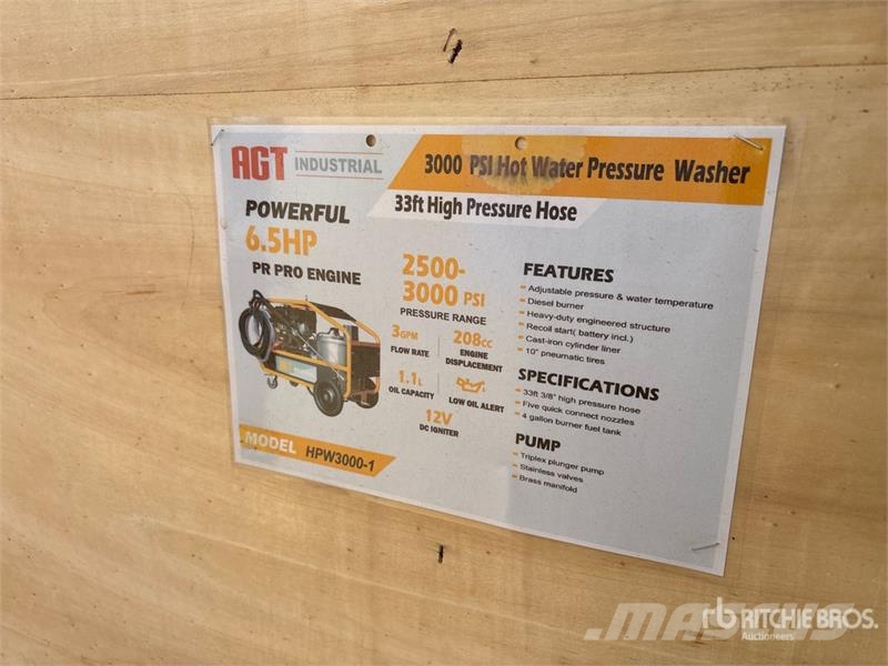 AGT HPW3000-1 Pressure Washer (Unused) Lavadoras de baja presión