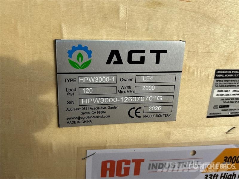 AGT HPW3000-1 Pressure Washer (Unused) Lavadoras de baja presión