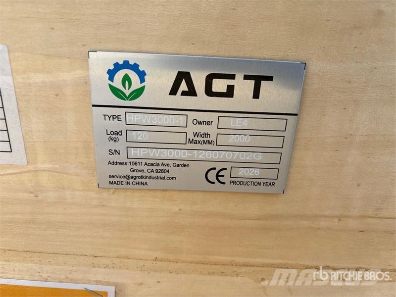 AGT HPW3000-1 Pressure Washer (Unused) Lavadoras de baja presión
