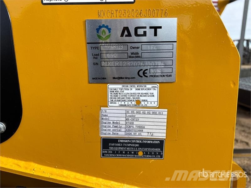 AGT MX-CRT23 Mini Compact Track Loader (Unused) スキッドステアローダー