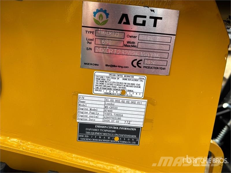 AGT MX-CRT23 Mini Compact Track Loader (Unused) スキッドステアローダー