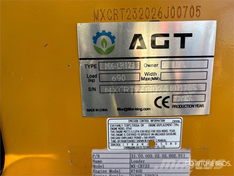 AGT MX-CRT23 Mini Compact Track Loader (Unused) 滑移装载机