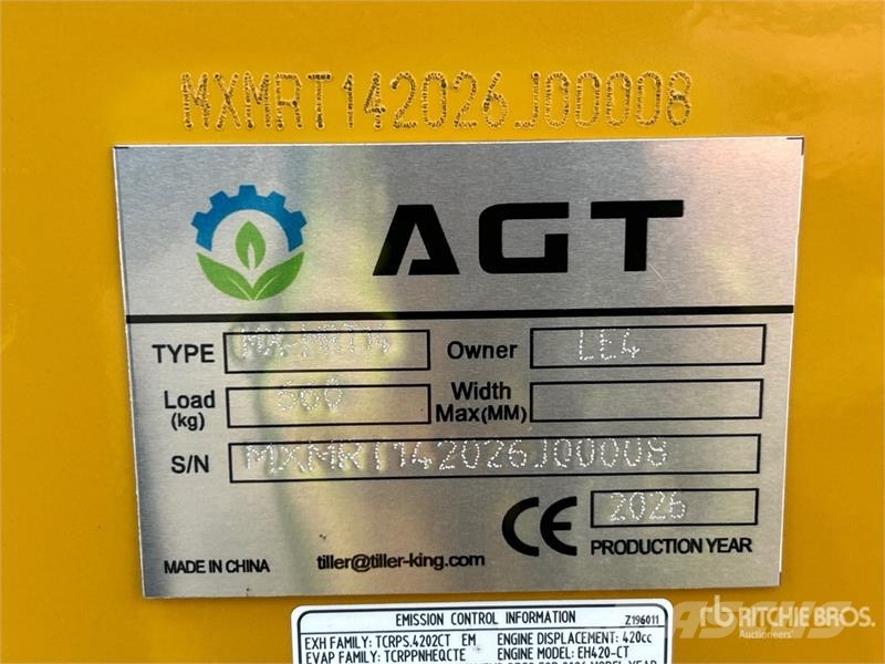 AGT MX-MRT14 Mini Compact Track Loader (Unused) لوادر انزلاقية التوجيه