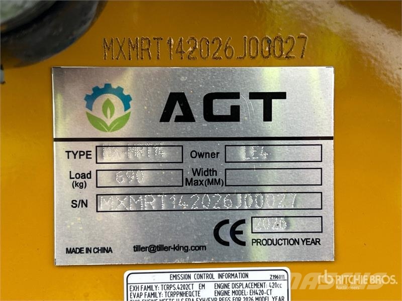 AGT MX-MRT14 Mini Compact Track Loader (Unused) スキッドステアローダー