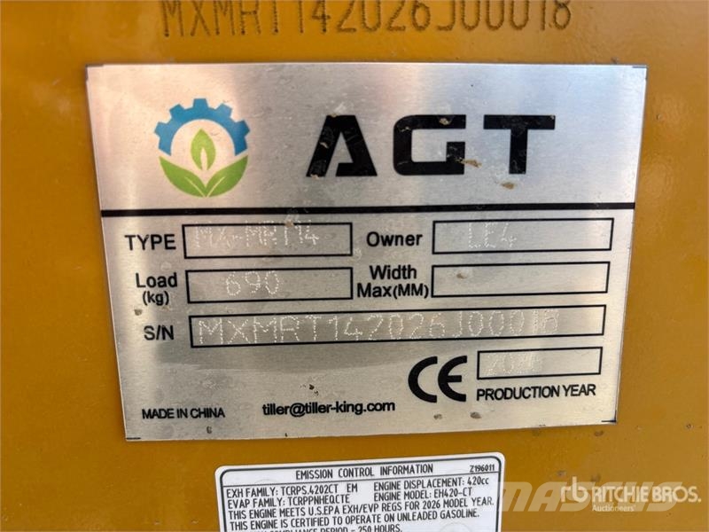 AGT MX-MRT14 Mini Compact Track Loader (Unused) 滑移装载机