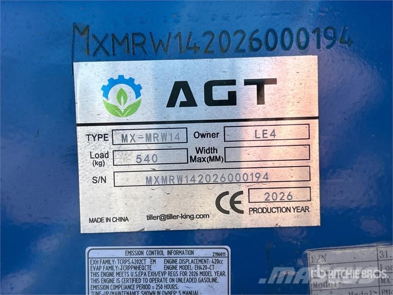 AGT MX-MRW14 Mini Skid Steer Loader (Unused) Minicarregadeiras