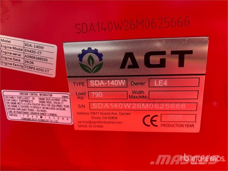 AGT SDA-140W Mini Wheel Loader (Unused) Pás carregadoras de rodas