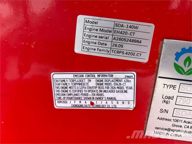 AGT SDA-140W Mini Wheel Loader (Unused) Rataslaadurid