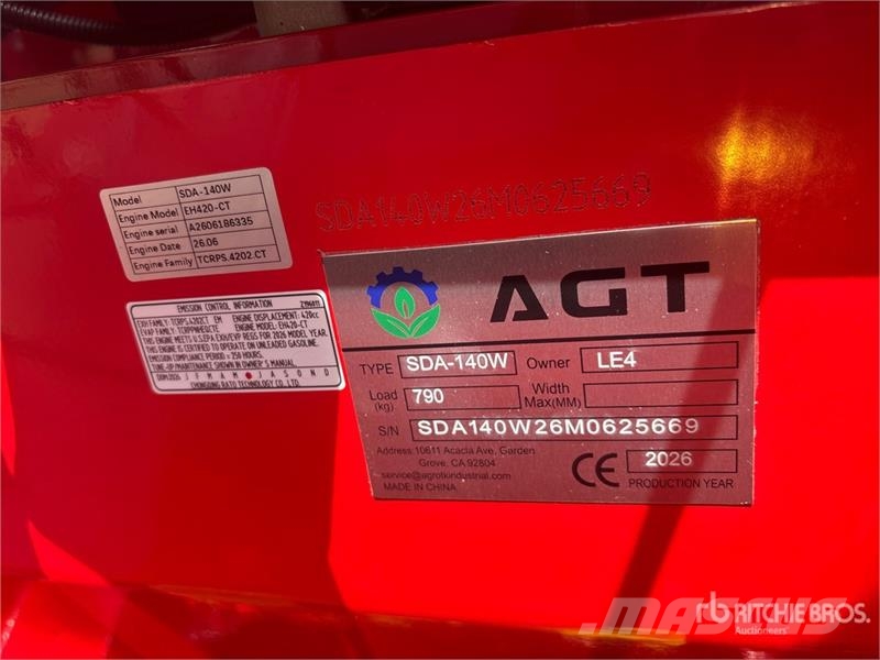 AGT SDA-140W Mini Wheel Loader (Unused) Pás carregadoras de rodas
