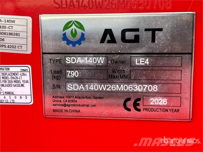 AGT SDA-140W Mini Wheel Loader (Unused) Pás carregadoras de rodas