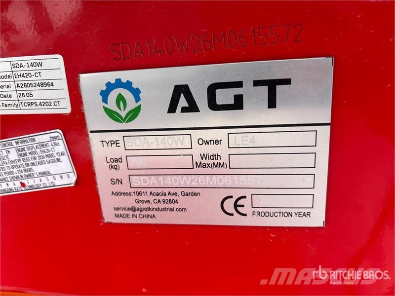 AGT SDA-140W Mini Wheel Loader (Unused) Rataslaadurid