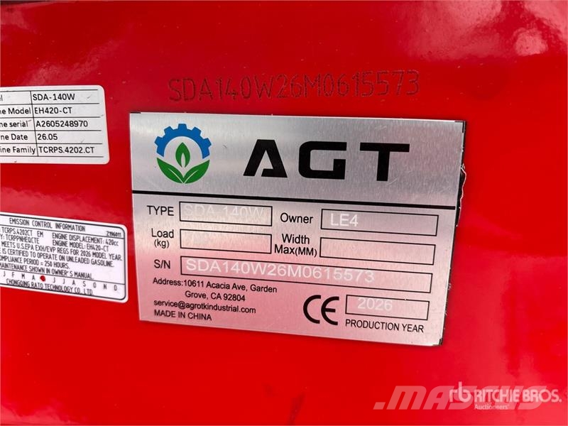 AGT SDA-140W Mini Wheel Loader (Unused) Rataslaadurid