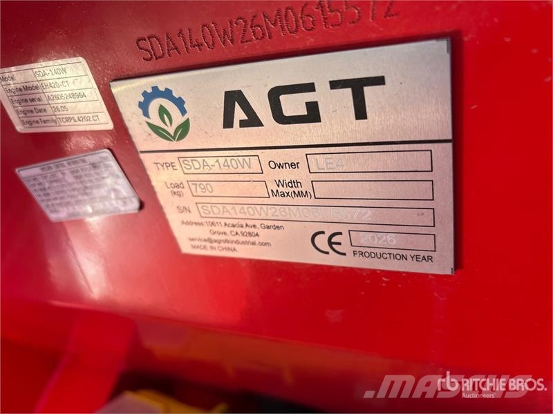 AGT SDA-140W Mini Wheel Loader (Unused) Pale gommate