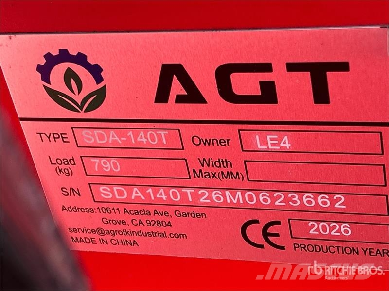 AGT SDA140T Mini Compact Track Loader (Unused) Minilæsser - skridstyret