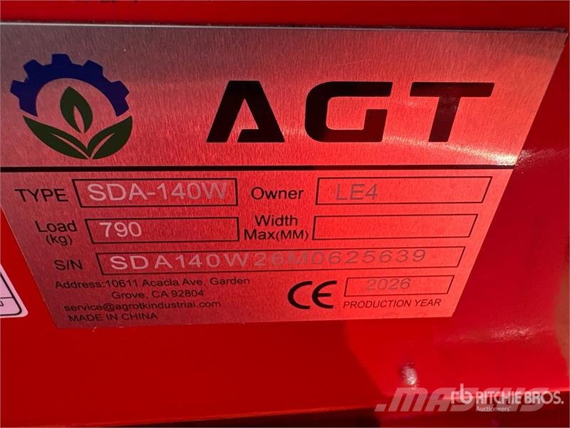 AGT SDA140W Wheel Loader (Unused) Pale gommate