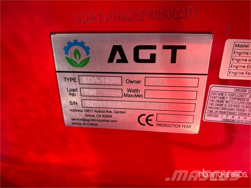 AGT SDA140W Wheel Loader (Unused) Hjullastere