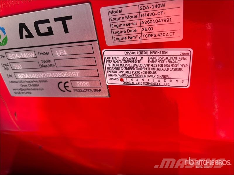 AGT SDA140W Wheel Loader (Unused) Hjullastere