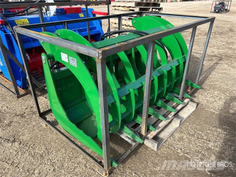 AGT SRR72 72 in Q/C Root Rake Skid Steer Grapple (Unus خطاطيف