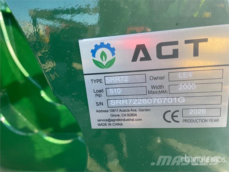 AGT SRR72 72 in Root Skid Steer Grapple (Unused) Grapples