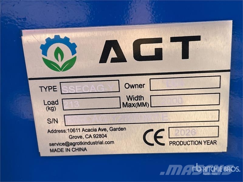 AGT SSECAG-Y 38 in Skid Steer Auger (Unused) Drills