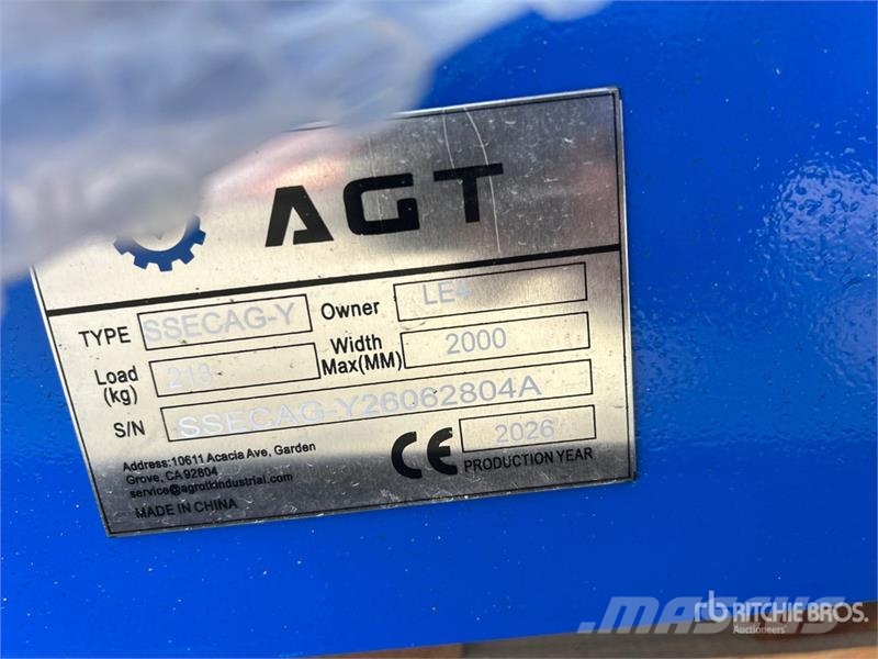 AGT SSECAG-Y Skid Steer Auger (Unused) 드릴