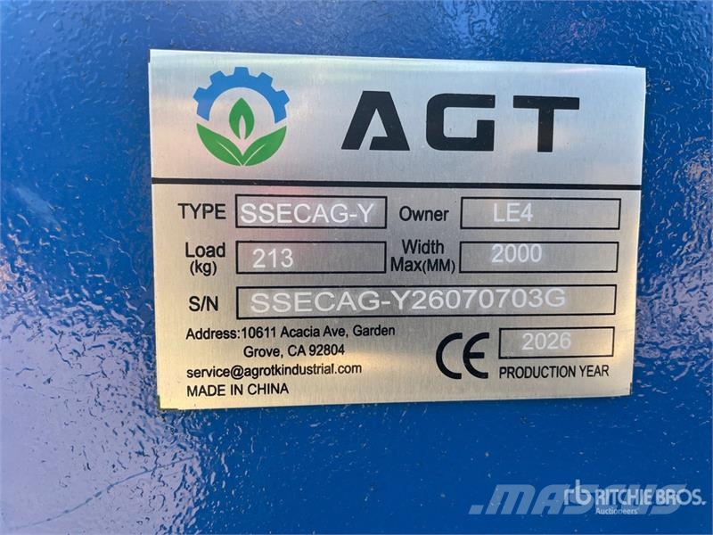 AGT SSECAG-Y Skid Steer Auger (Unused) Perforatrici