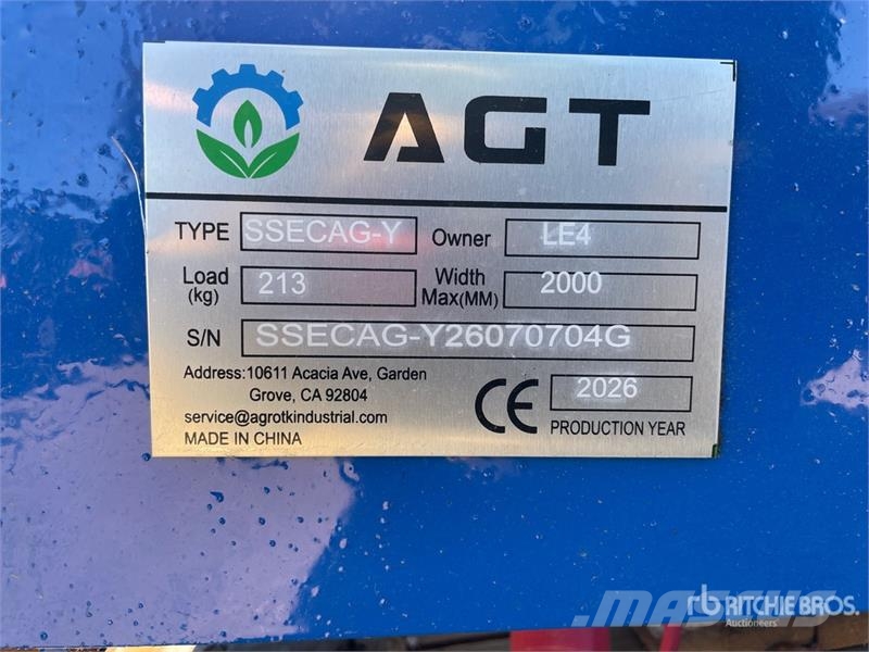 AGT SSECAG-Y Skid Steer Auger (Unused) Perforatrici