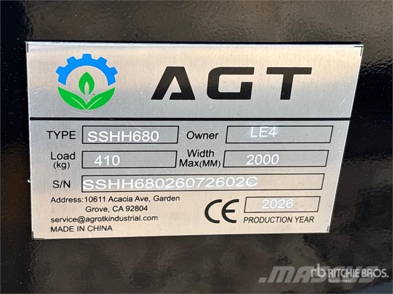 AGT SSHH680 Skid Steer Breaker (Unused) Hydraulik / Trykluft hammere