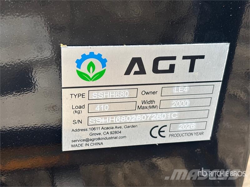 AGT SSHH680 Skid Steer Breaker (Unused) Hydraulik / Trykluft hammere