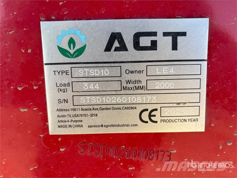 AGT STSD10 3-Point & Skid Steer Seeder (Unused) Zaaimachines