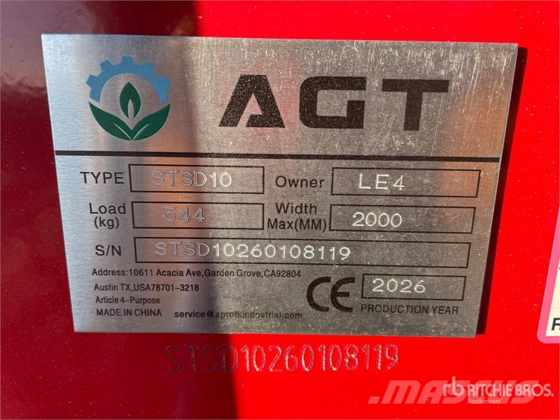 AGT STSD10 3-Point & Skid Steer Seeder (Unused) Taladros